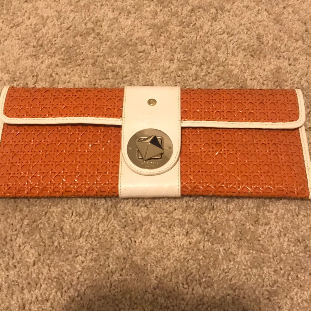 Kate spade rattan clutch